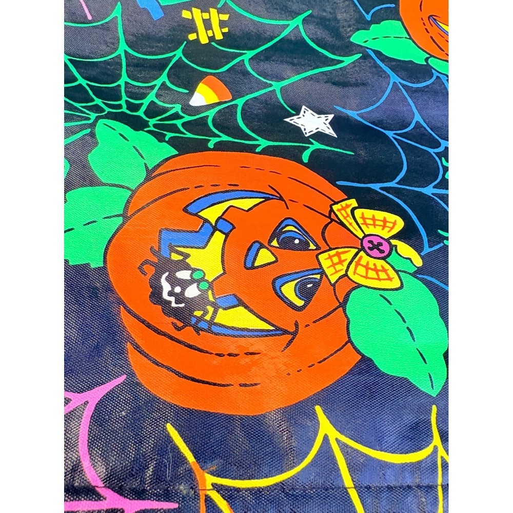 Vintage Halloween Placemats Set of 6 Reversible Purple Black Witch Ghost Boo - Picture 16 of 16